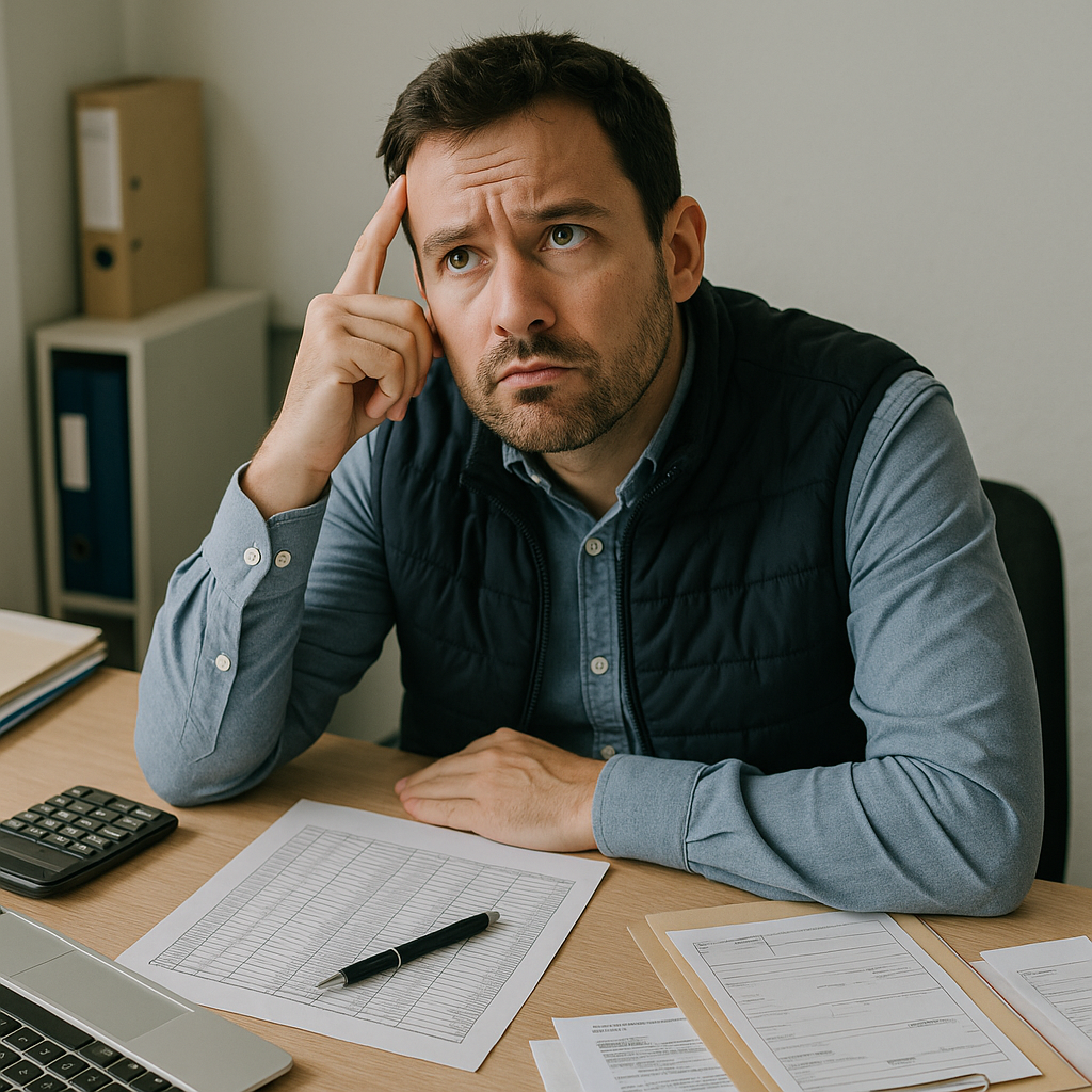 Ein Gerätevermieter, der an die Lösung seiner Probleme denkt